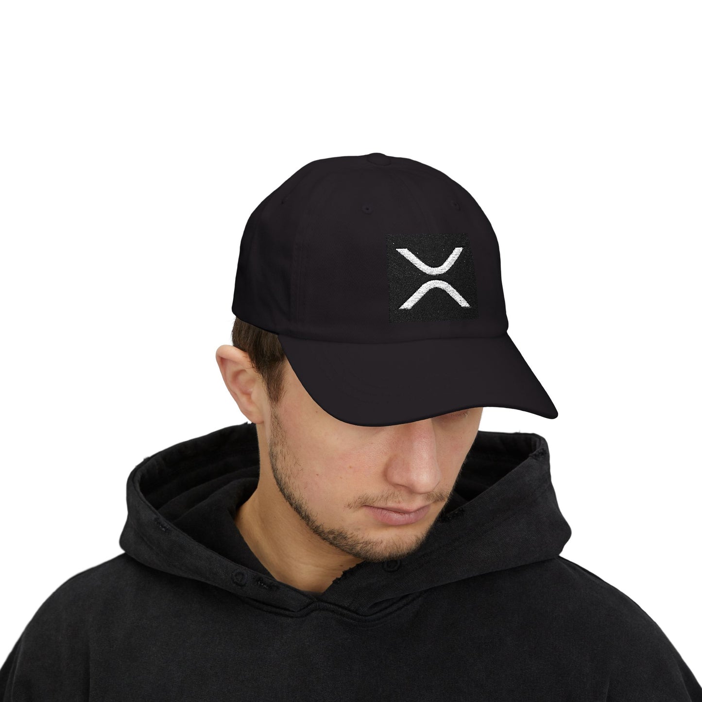 Classic White Dad Cap with Logo - Stylish Everyday Hat xrp crypto
