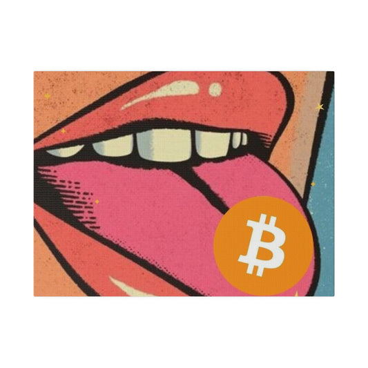 Matte Canvas, Stretched, 0.75" Bitcoin